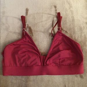 small burgundy bralette